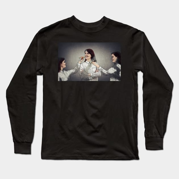 draw the best of you Long Sleeve T-Shirt by 1STunningArt